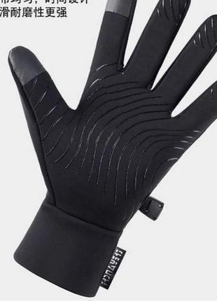 Черные мужские перчатки термо непромокаемые перчатки2 фото