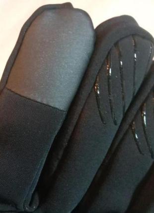 Черные мужские перчатки термо непромокаемые перчатки7 фото