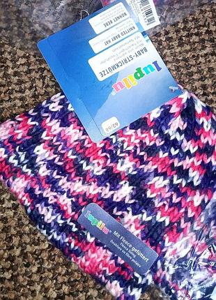 Шапка вязанная теплая lupilu 62-68 (2-6 мес) разноцветный