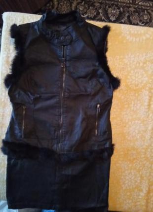 Жилетка и юбка, костюм, набор. цена за набор 190 грн