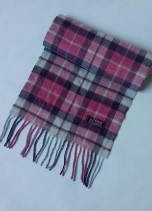 Стильний жіночий кашеміровий шарф в клітку lochmere