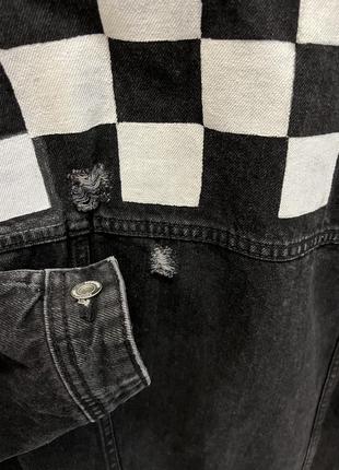 Чорна джинсова куртка джинсовка5 фото