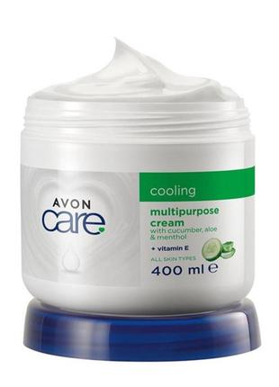 Крем avon с алоэ, огурцом и ментолом для лица, рук и тела