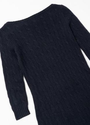 Ralph lauren black &gt; cashmere cable knit sweater dress платья6 фото