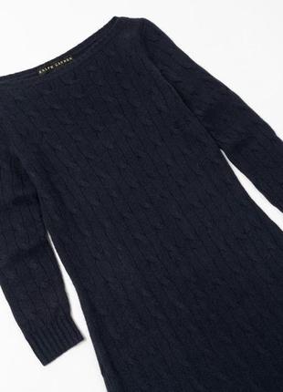 Ralph lauren black &gt; cashmere cable knit sweater dress платья2 фото