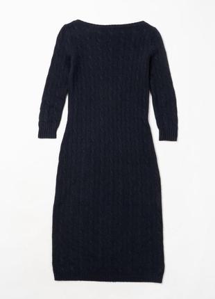 Ralph lauren black &gt; cashmere cable knit sweater dress платья5 фото