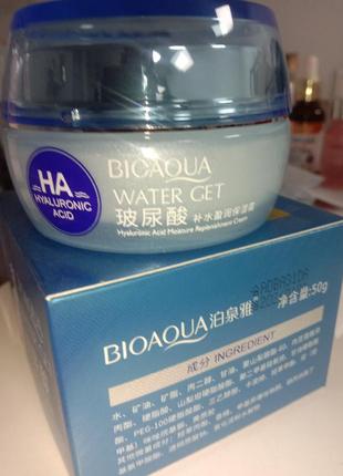 Увлажняющий крем с гиалуроновой кислотой bioaqua water get hyaluronic acid cream, 50 г