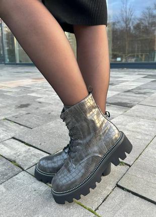 Черевики Skechers boots grey ❄️5 фото