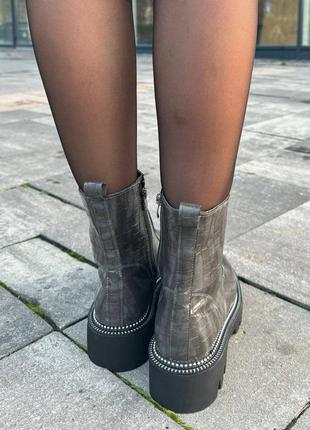 Черевики Skechers boots grey ❄️7 фото