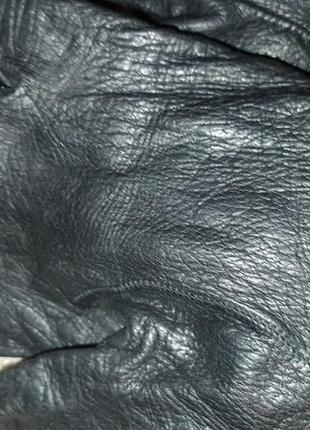 Качественные фирменные кожаные перчатки, черные перчатки из лаечной кожи, малый размер, английская3 фото