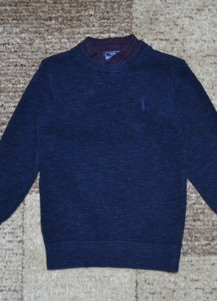 Темно-синий джемпер свитер next для мальчика 5 лет5 фото