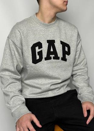 Світшот gap logo sweatshirt «grey»