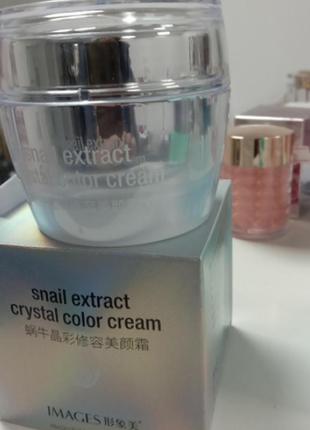 Крем-основа под макияж с муцином улитки images snail extract crystal color cream, 50 g2 фото