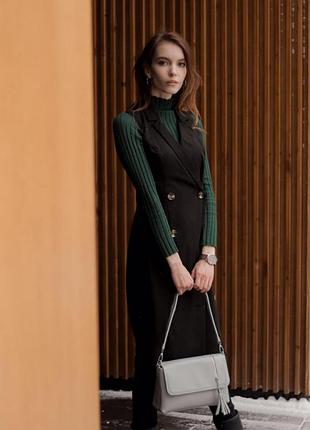 Водолазка гольф зумруд зеленый изумрудный красивый в рубчик