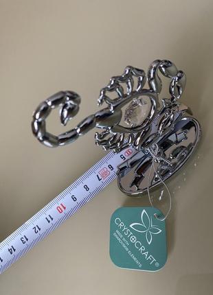 Crystocraft zodiac crystal swarovski, статуэтка знака задиака скорпиона в цвете серебра, кристаллы сваровские original9 фото