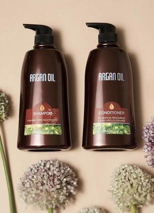 Набор bingo argan oil шампунь 750 мл + кондиционер 750 мл с кератином