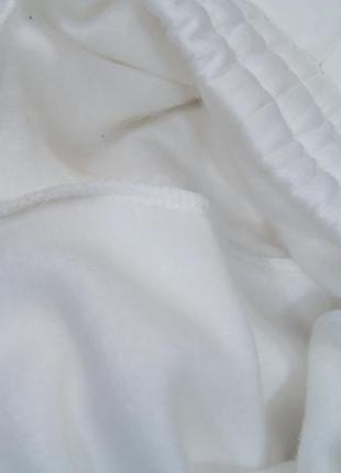 Теплые белые спортивные штаны, с начёсом, на флисе jack & jones осень/зима7 фото