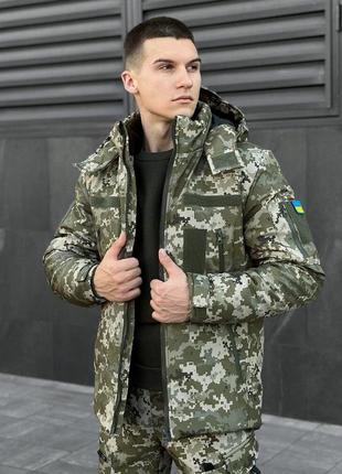 Зимняя куртка для военных winter jacket motive, пиксель, тактическая2 фото