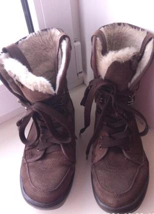 Зимние сапожки, натур.кожа р.36