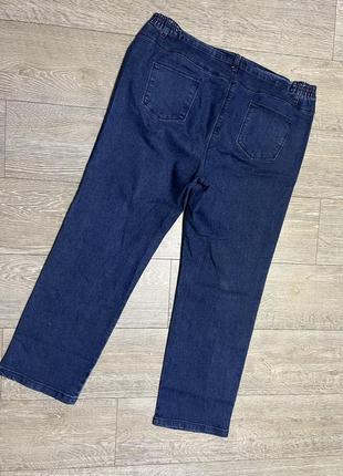 🏺синие прямые джинсы на резинке большого размера straight leg 18/3xl3 фото