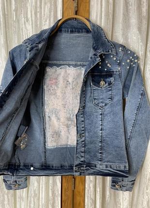 Куртка джинсова для дівчинки розмір xxs7 фото