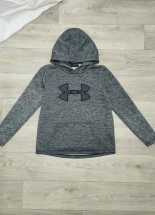 Under armour термоактивна кофта фуді світшот вільного крою  спортивна кофта на байці кофта кенгуру з капюшоном