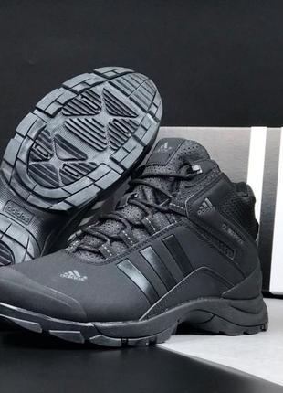 Черевики чоловічі зимові шкіряні adidas climaproof чорні на хутрі / чоловічі зимові кросівки adidas climaproof6 фото