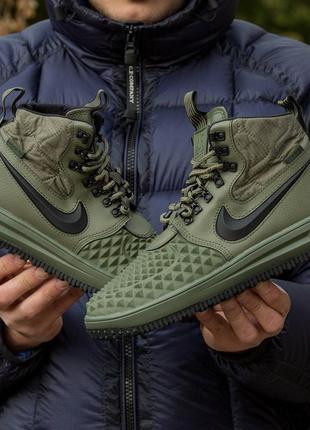 Зимние мужские кроссовки nike lunarforce duckboot haki (термо) 40-41-42-43-44-45-464 фото