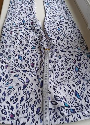 Лосины fabletics power hold on the go leggings purple blue leopard print6 фото