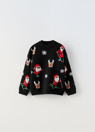 Різдвяний трикотажний светр zara kids