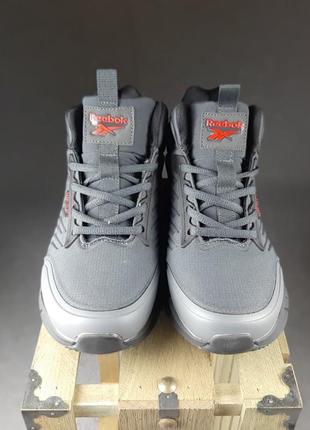 Женские кроссовки One reebok zig kinetica высокие серые с красным скидкостью sale <unk> smb3 фото