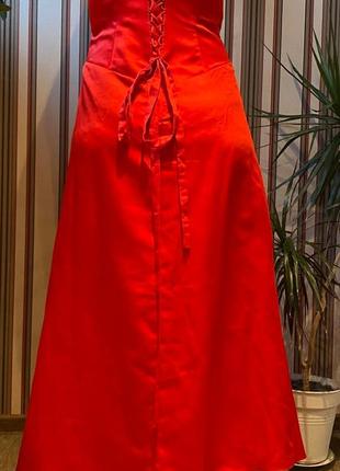 Праздничное атласное платье,размер хl2 фото