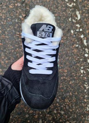 Кросівки new balance 574 black white топ3 фото