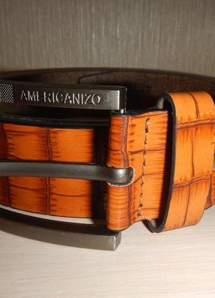 Кожаный ремень americanizo р.125см6 фото