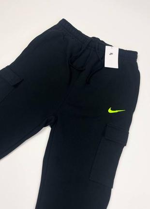 Оригинальн! мужские спортивные штаны nike черные (l) новые с бирками!2 фото