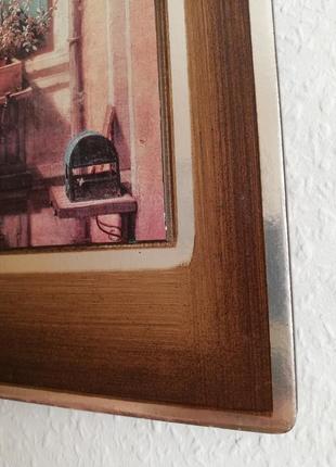 Панно деревянное "любовное письмо"оттиск работ немецкого художника карл шпицвег