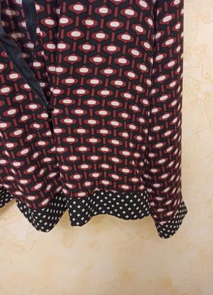 Красивая шелковистая блузка с геометричным рисунком zara3 фото
