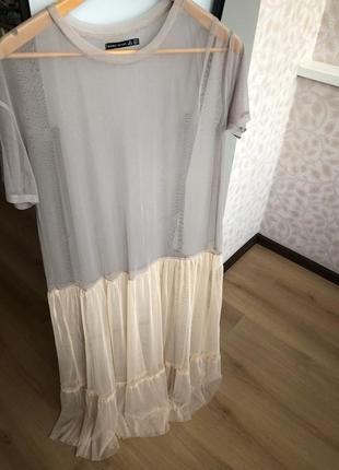 Довга сукня пеньюар, сітка, фатин, бальна, оригінальна , ексклюзив6 фото
