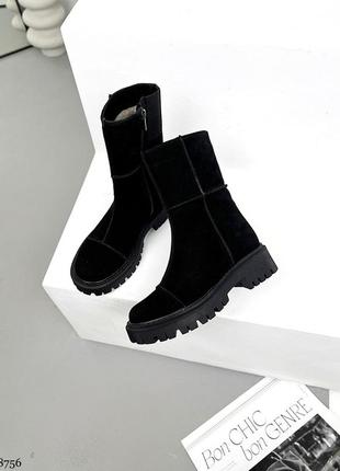 Сапоги замша зимние
