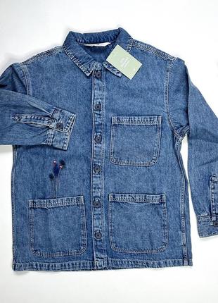 Детская джинсовая куртка-рубашка h&m на мальчика