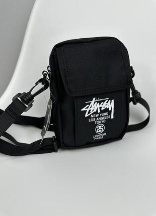 Компактная нейлоновая сумка месседжер stussy стуху