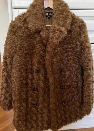 Шубка из искусственного меха zara teddy coat