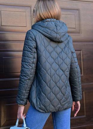 Женская демисезонная стеганая куртка mangelo, качество отличное, 48,50,56,584 фото