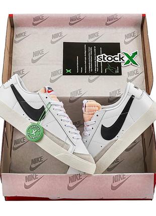 Nike blazer white black6 фото