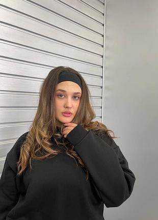 Повязка на голову женская хлопковая белая черная бежевая серая аксессуар для волос для съемки