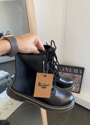 Ботинки dr. martens 1460 black (хутро)7 фото