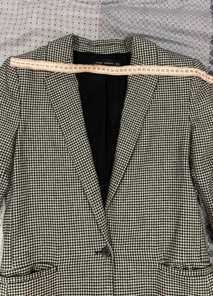 Пиджак в гусиную лапку zara, размер s-m7 фото