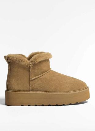 Натуральні шкiрянi уггi на хутрi oysho original spain ugg рр.35-41