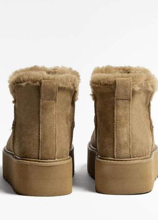 Натуральные шкильяные угги на мехах oysho original spain ugg гг.35-414 фото