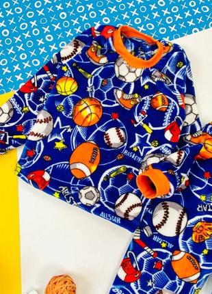 Махрова піжама для діток з мячиками4 фото